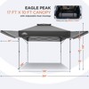 EAGLE PEAK 17x10ft Pop Up Canopy with Awnings, Heavy Duty Instant Beach Sun Shelter with Adjustable Dual Half Awnings, 4 Sandbags - 2 of 4