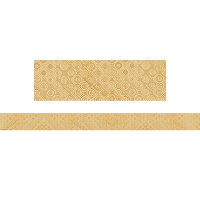 Teacher Created Resources Wonderfully Wild Golden Textile Straight Border Trim, 35 Feet (Pack of 6)