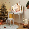 Infans Kids Vanity Set Princess Vanity Table & Chair Set with Lighted Mirror - 4 of 4