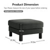 CAVINAS 31.5" Ottoman, Modern Upholstered Shoe Bench Vanity Chair Coffee Table with Wooden Frame for Living Room, Bedroom, Entryway - 3 of 4
