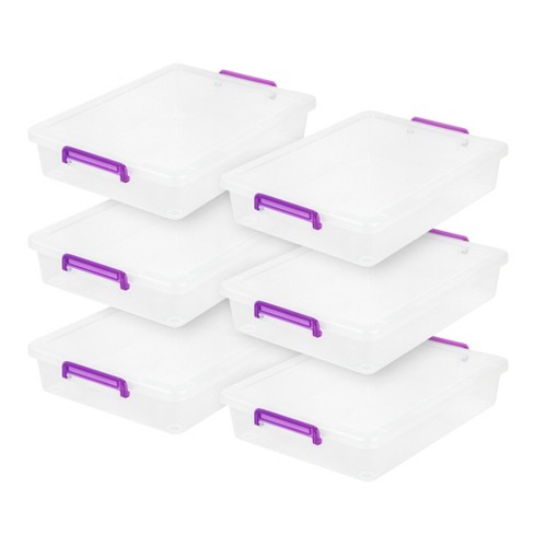 IRIS USA 6 Pack 12qt Clear View Plastic Storage Bin with Lid and Secure  Latching Buckles, 6 Units - Harris Teeter