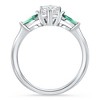 Pompeii3 1 1/10Ct Marquise & Emerald Diamond Ring 14k White Gold Lab Created - 2 of 4