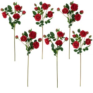 Northlight Real Touch™ Red Artificial Camellia Rose Floral Sprays, Set of 6 - 23" - 1 of 4