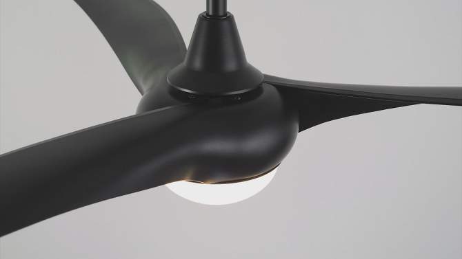52" 1-Light Aviator Coastal Iron 6-Speed Swirl Integrated LED Ceiling Fan - JONATHAN Y, 2 of 14, play video