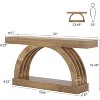 Tribesigns 63-Inch Entryway Table, 2-Tier Sofa Table Behind The Couch, Farmhouse Narrow Unique Arched Console for Hallway, Living Room, Foyer,Natural - 2 of 4