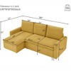 GDFStudio Ina Corduroy Storage L-Shape 90" Sofa Bed with Removable Cover - 4 of 4