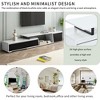 Minimalist Extendable TV Stand for 100" TVs, Rectangle TV Cabinet with 2 Drawers & 1 Cabinet, Adjustable Asymmetrical Design for Home - 3 of 4