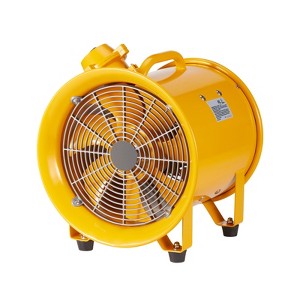 VEVOR Portable Ventilator, 10" Heavy Duty Cylinder Fan, 350W Strong Shop Exhaust Fan 1942CFM, 9.8ft Power Cord (No charging head), Yellow - 1 of 4