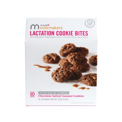 Munchkin Milkmakers Lactation Cookie Bites - Chocolate Salted Caramel - 10ct