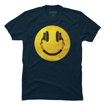 Men's Design By Humans music smile By arttypemachine T-Shirt