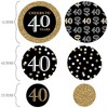 Big Dot of Happiness Adult 40th Birthday - Gold - Birthday Party Giant Circle Confetti - Party Decorations - Large Confetti 27 Count - 2 of 4