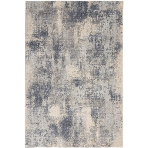 Nourison Rustic Textures Contemporary Abstract Indoor Area Rug Blue ...