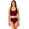 Coppersuit - Women's Banded Halter Longline Bra Swimsuit Top - 2 of 4