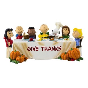 Roman 3.75 In Peanuts Give Thanks Snoopy Charlie Brown Figurines - 1 of 3