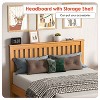 FDW Wood Bed Frame Versatile Solid Wood Mattress Foundation with 14 Wood Slats No Box Spring Needed with Headboard - 4 of 4