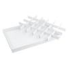 Unique Bargains Stackable PU Leather White Jewelry Trays with Removable Dividers Set of 2 - 4 of 4