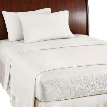 Collections Etc Bed Tite Soft Microfiber Sheet Set - Includes Flat Sheet, Fitted Sheet, and 2 Pillow Cases