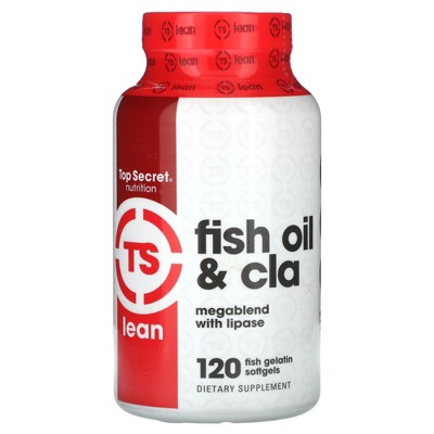 Top Secret Nutrition Lean, Fish Oil & CLA Megablend with Lipase, 120 Fish Gelatin Softgels
