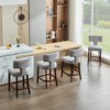 HDZNVF Set of 2 Mid Century Modern Counter Height Bar Stools, Gray - 4 of 4