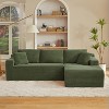Dolonm 103" L-shaped Modular Cloud Sofa,Compressed Boneless with Deep Seats,No Assembly, for Living Rooms Bedrooms - 4 of 4