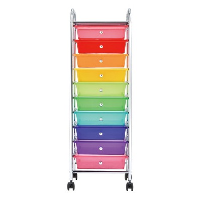 Photo 1 of 10-Tier Rolling Cart Multi-Color Rainbow - up  up