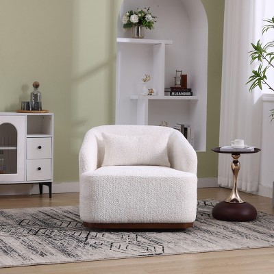 NicBex 360 Degree Accent Swivel Chair Barrel Chair Round Comfy Chair Sofa Chair Leisure Armchair for Living Room, Reading Room