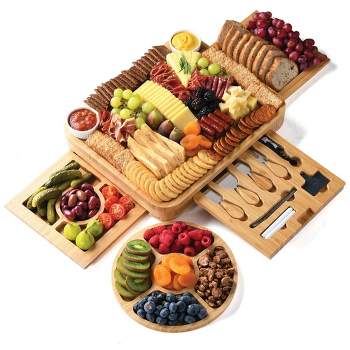 Wooden Charcuterie Board Set with Serving Utensils and Charcuterie Tray  - Cutting Board and Cheese Board for Wine Night, Parties - Homeitusa