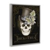 Stupell Industries Trick Or Treat Skeleton Skull Floating Frame Canvas Art - 2 of 4