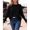 Fall Sweaters for Women 2025 Casual Long Sleeve Sweater Striped Loose Fit Pullover Tops - 2 of 4