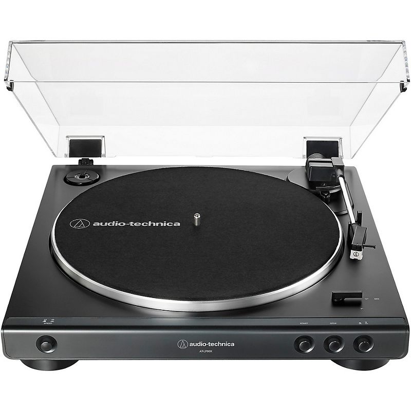 Audio Technica AT-LP60X Fully Automatic Belt-Drive Turntable | 2 Selectable Speeds with Built-in Phono Preamp | Anti-Resonance Platter - Black, 1 of 5