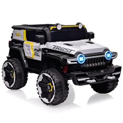 Kids Ride On Car Truck - Parent Remote Control, Led Lights, Usb, Music, Safety Belt, Toy Car, Powerful Motors, Halloween & Christmas Gift