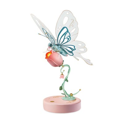 ROBOTIME 3D Puzzle Butterfly DIY  Model Kit Toys for Adult Child, Pink, 5.7"*6.1"*9"