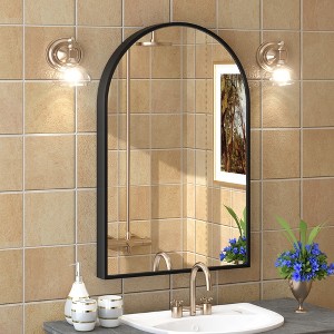 Apmir Arched High-Strength Tempered Glass and Aluminum Alloy Framed French Cleat Mounted Wall Decor Bathroom Vanity Mirror with 5-Year Warranty - 1 of 4