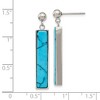 Chisel Stainless Steel Polished with Reconstructed Howlite Dangle Earrings - 4 of 4