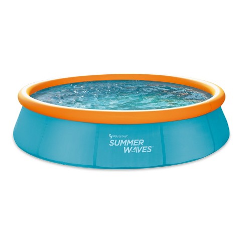 Summer Waves P10012303 12 Foot Wide Quick Set Inflatable Top Ring Kiddie Swimming  Pool With Deep Sea Ocean Life Graphics And 3d Goggles, Blue : Target