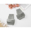 INSPIRE CHIC Women's Elastic Faux Fur Knit Half Finger Thumb Hole Wrist Sleeves Gloves for Windproof Dress 1Pair - 4 of 4