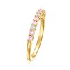 Ross-Simons 0.20 ct. t.w. Pink Sapphire Ring With Diamonds in 18kt Gold Over Sterling - 3 of 4
