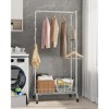 Clothing Rack with Wheels and Metal Storage Basket, Multi-functional Garment Rack for Hanging Clothes in Bedroom or Living Room - 4 of 4