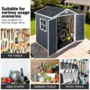 GDFStudio Lys Modern 72" Modern Plastic Outdoor Storage Shed with Floor and Lockable Door - 4 of 4