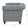 SKRAN Chesterfield Sofa,Couch Upholstered Sofa Rolled Arm Sofa with Wood Legs for Living Room - 4 of 4