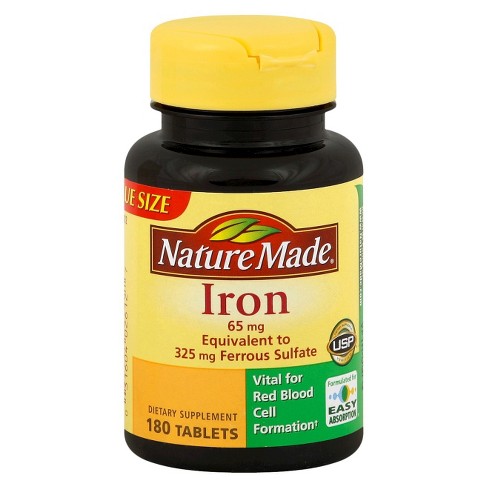 Nature Made Iron Dietary Supplement Tablets - 180ct : Target