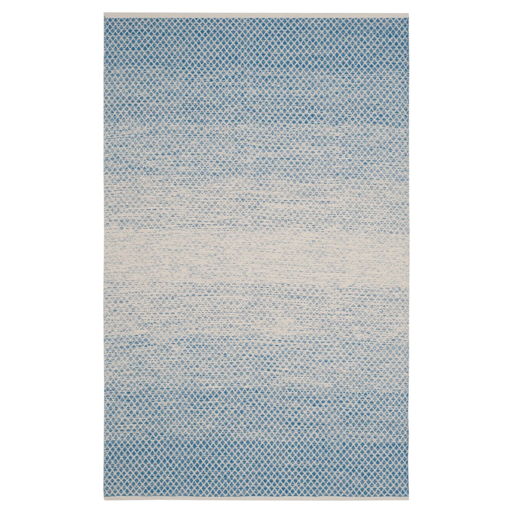 Blue/Ivory Geometric Flatweave Woven Area Rug 4'x6' - Safavieh