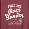 Women's - Instant Message - Find Me Over Yonder Lightweight French Terry Wide Neck Long Sleeve Graphic Shirt - 2 of 4