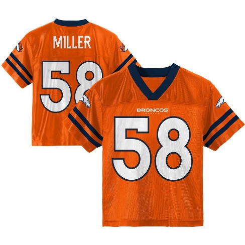 NFL Denver Broncos Boys' Von Miller Short Sleeve Jersey - XS