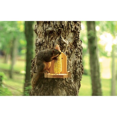 Audubon Natural Cedar Brown Hanging Squirrel Feeder