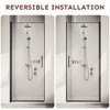 CIPACHO Adjustable Pivot Swing Shower Door: Matte Black, Leak-Proof & Durable,30*72 Inch - 4 of 4