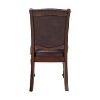 Simple Relax Set of 2 Leatherette Upholstered Side Chairs in Brown Cherry and Espresso - 4 of 4