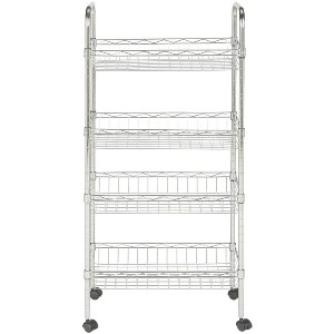 Pierre Adjustable Mini Trolley - Chrome - Safavieh - 1 of 4