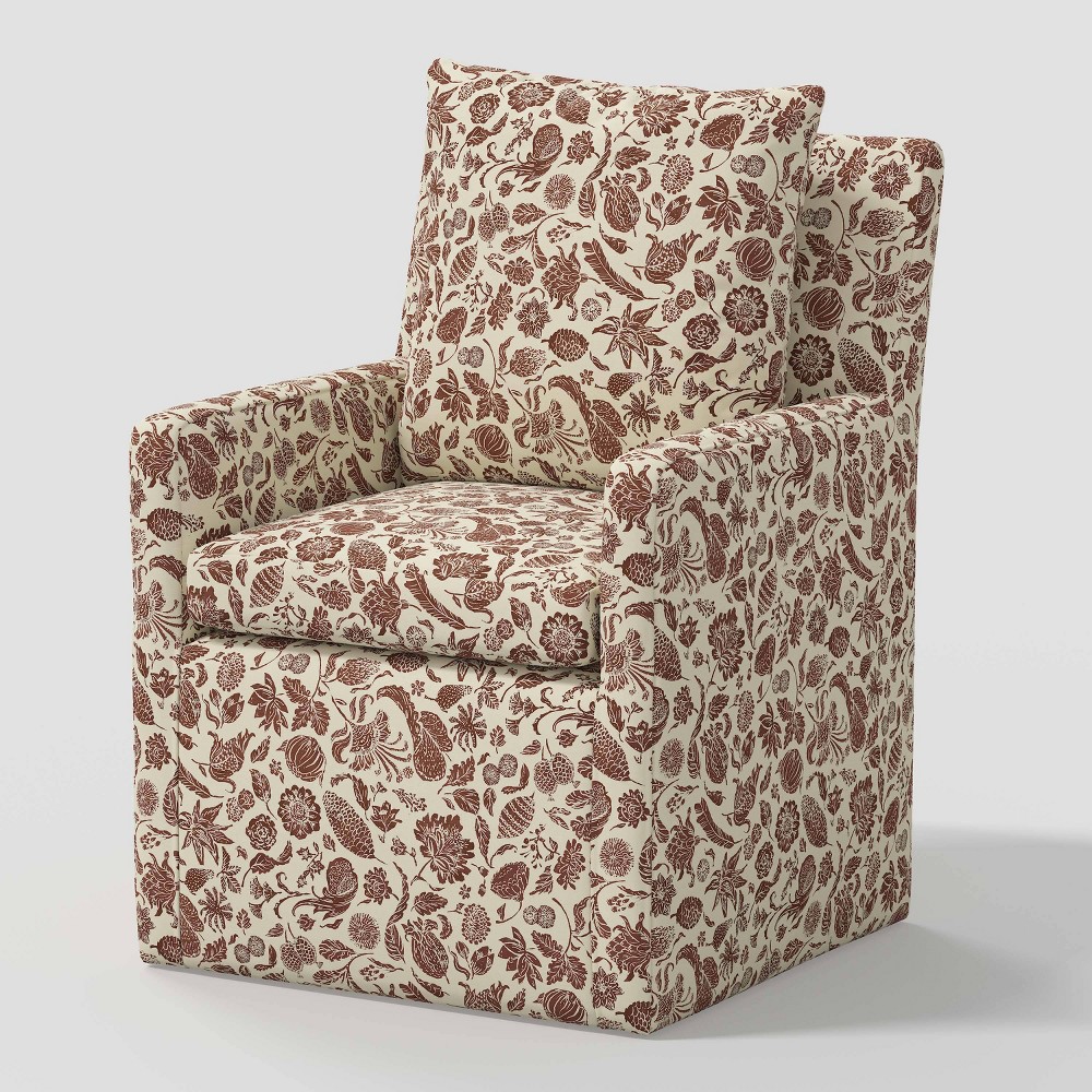 Photos - Sofa Pacific Ridge Pillowback Chair Marguerite Floral Maroon - Threshold™ desig