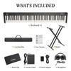 88 Keys Piano Keyboard Set, Electronic Digital Piano with Built-in Speaker Microphone, Portable Keyboard Gift Teaching for Beginners, Electric Piano - 2 of 4
